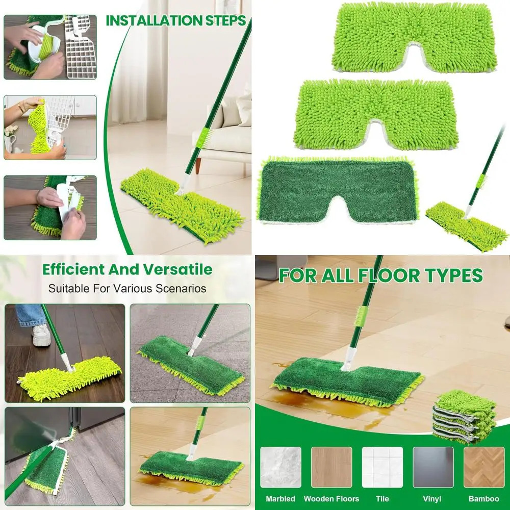 

Libman 18 2-Sided Microfiber Mop Heads, 3-Pack Replacement, Washable & Reusable Pads for Indoor/Outdoor Floors