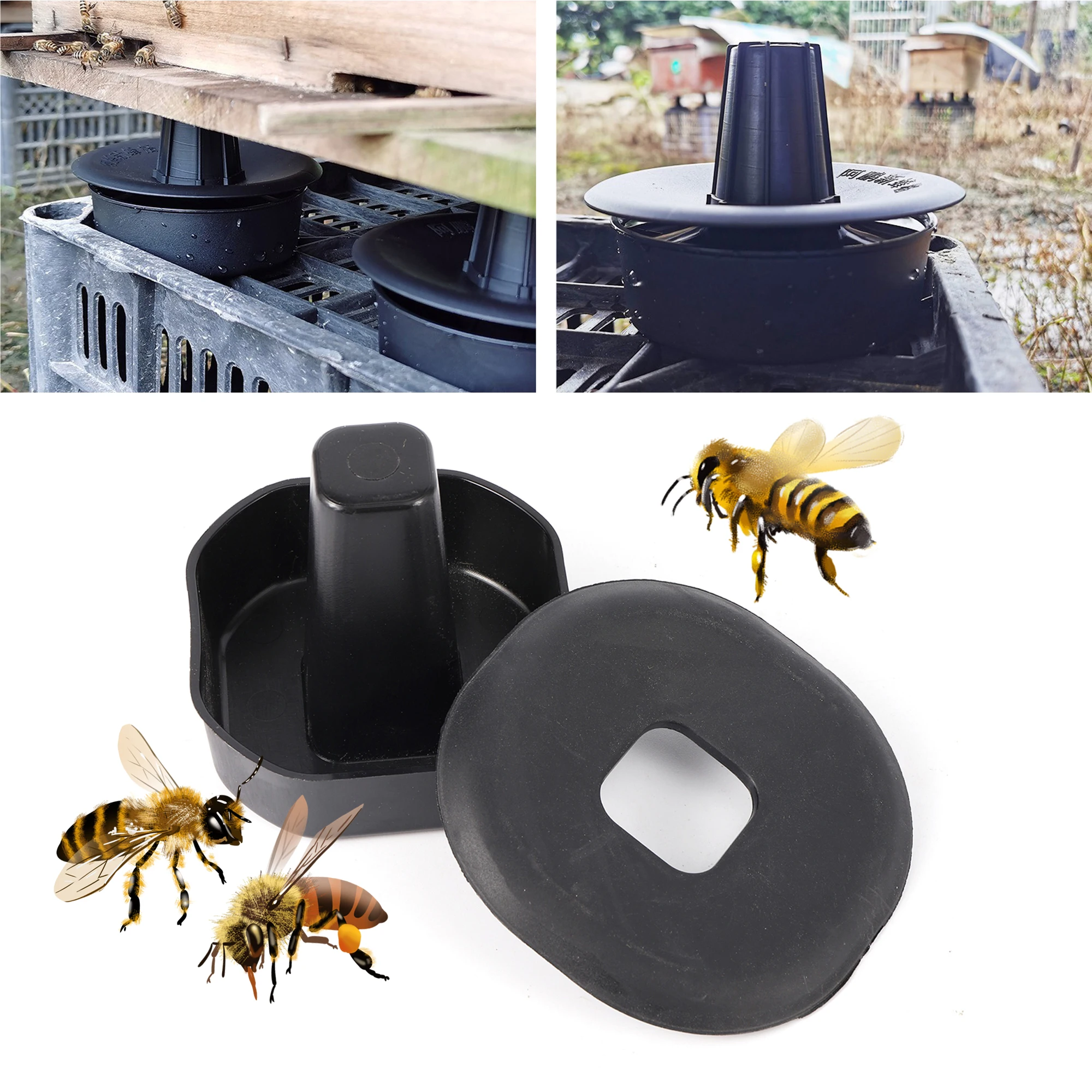 

4 Sets Insect-Proof Hive Feet Beehive Stand Bee Hive Anti-ant Bracket Sink Base Tripod Heightened Waterproof Beekeeping Tools