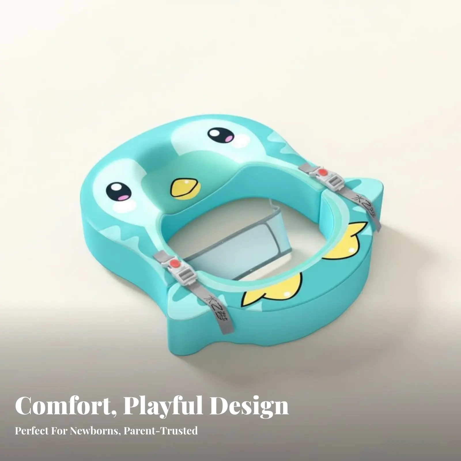 Infant Neck Float Non-Inflatable Swimming Ring Anti-Rollover Adjustable for Home Use