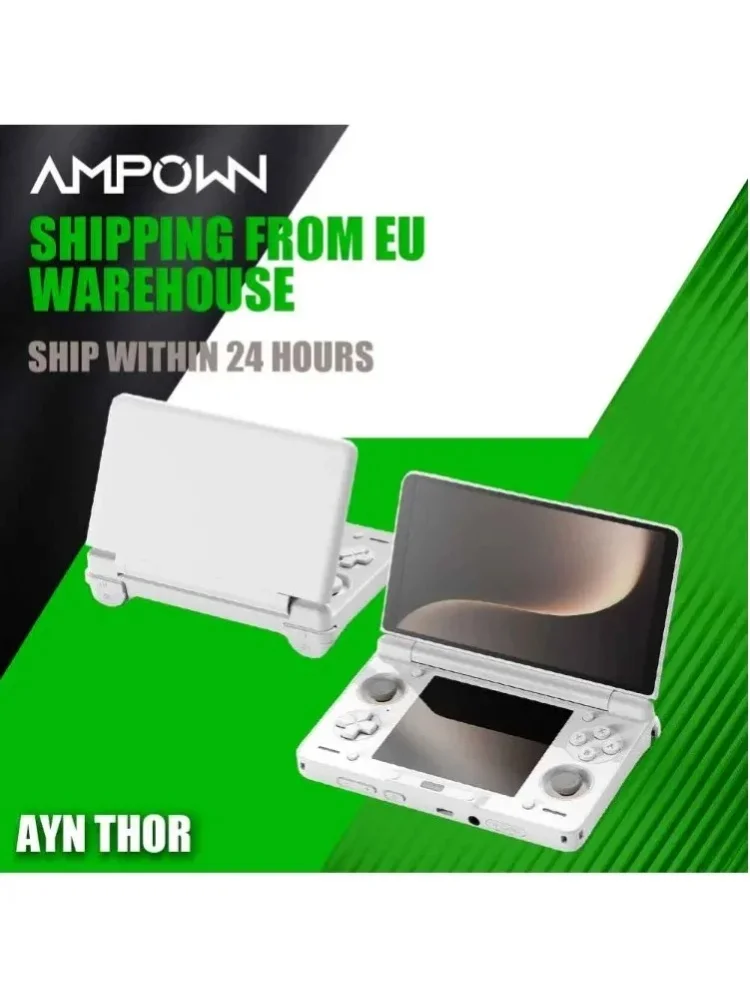 Konsola przenośna AYN THOR Clamshell, ekran 6 cali 120Hz AMOLED, Snapdragon 8 Gen 2, wyjście 4K DP, Snapdragon 8 Gen 2, bateria 6000mAh, szybkie ładowanie 27W, konsola do gier retro. — 2