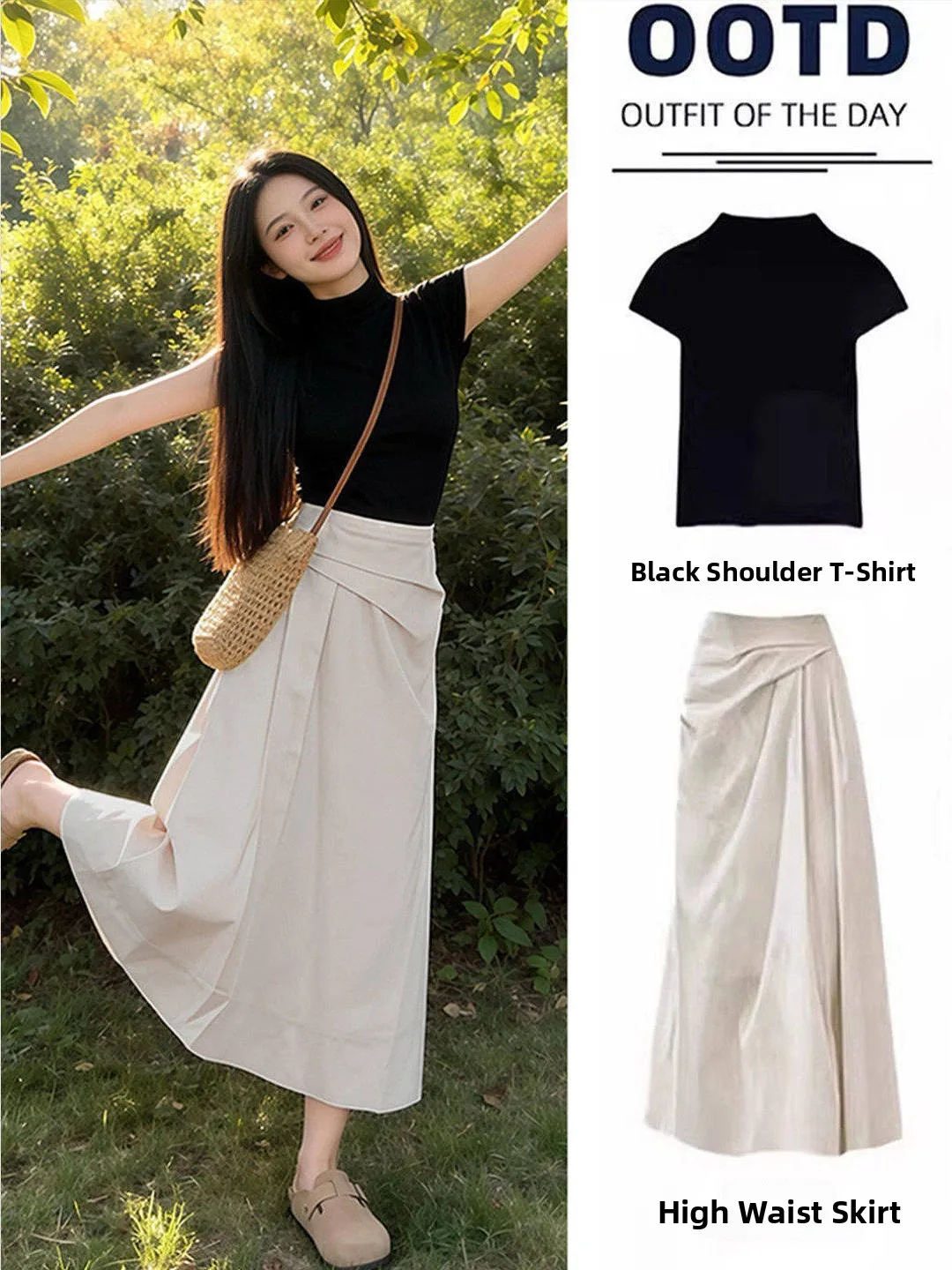 

Korean Style Light Maturity Two-Piece Set Women's Summer Uneven Halter Skirt Set Pear Shape Super Beautiful Versatile