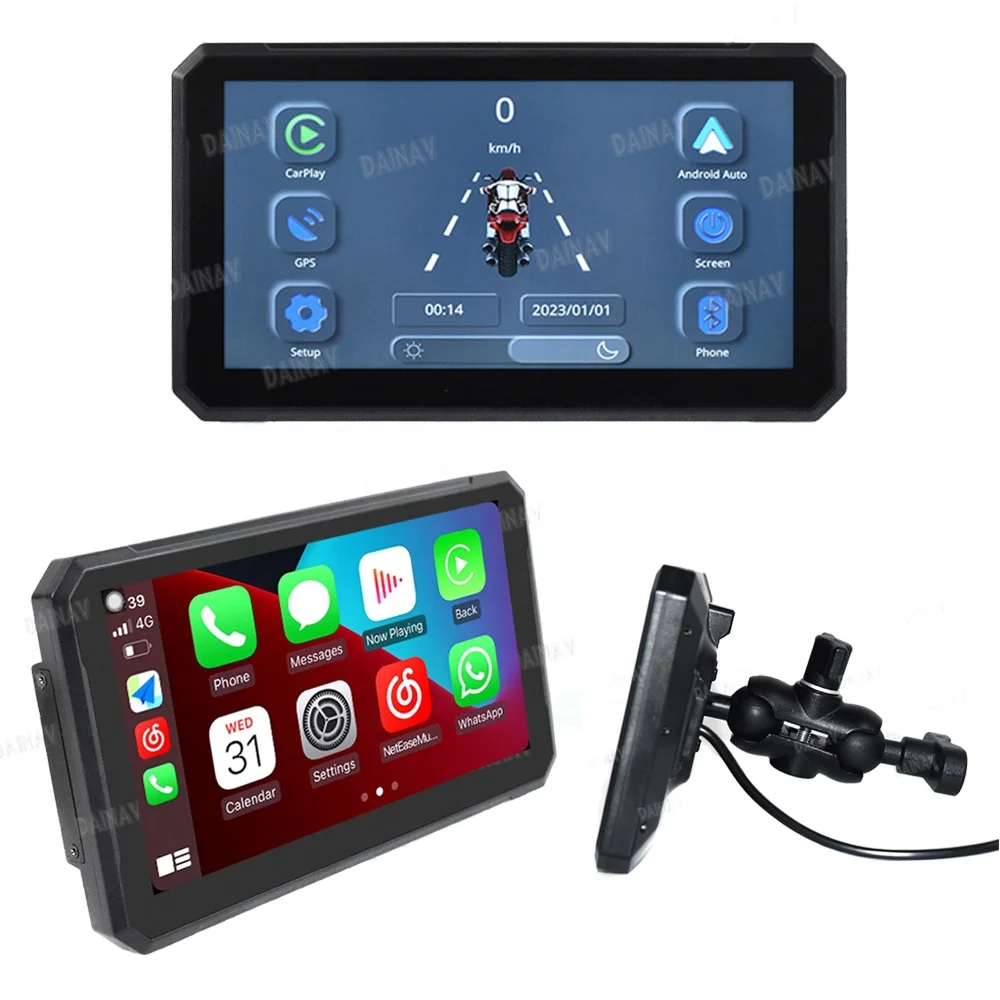 

7 Inch Motorcycle Carplay Waterproof Touch