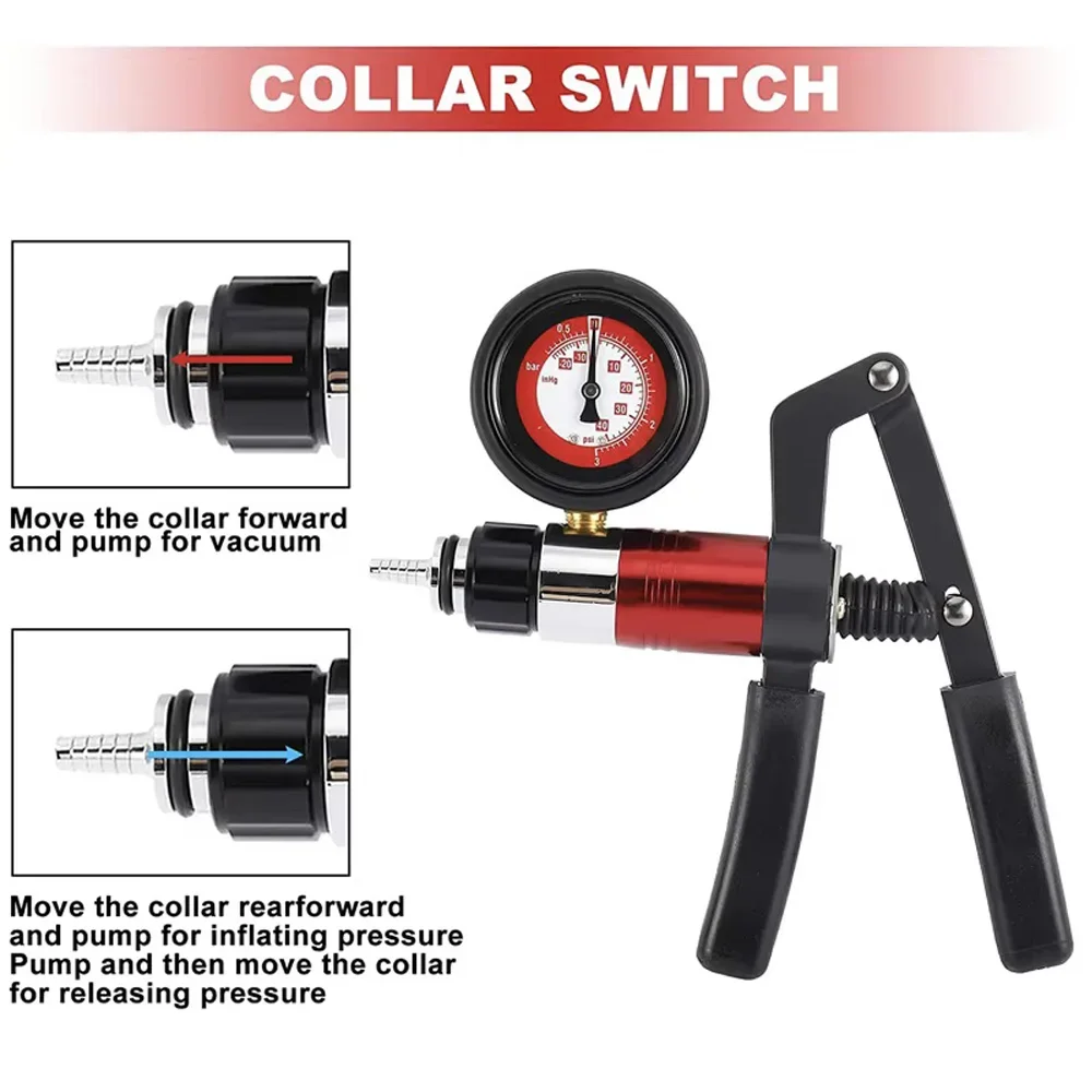21 stks Handmatige Remontluchter Vacuümpomp Kit Automotive Vloeistof Tester met Gauge Adapters 2 in 1 Handheld Pistol Test Tools voor Auto