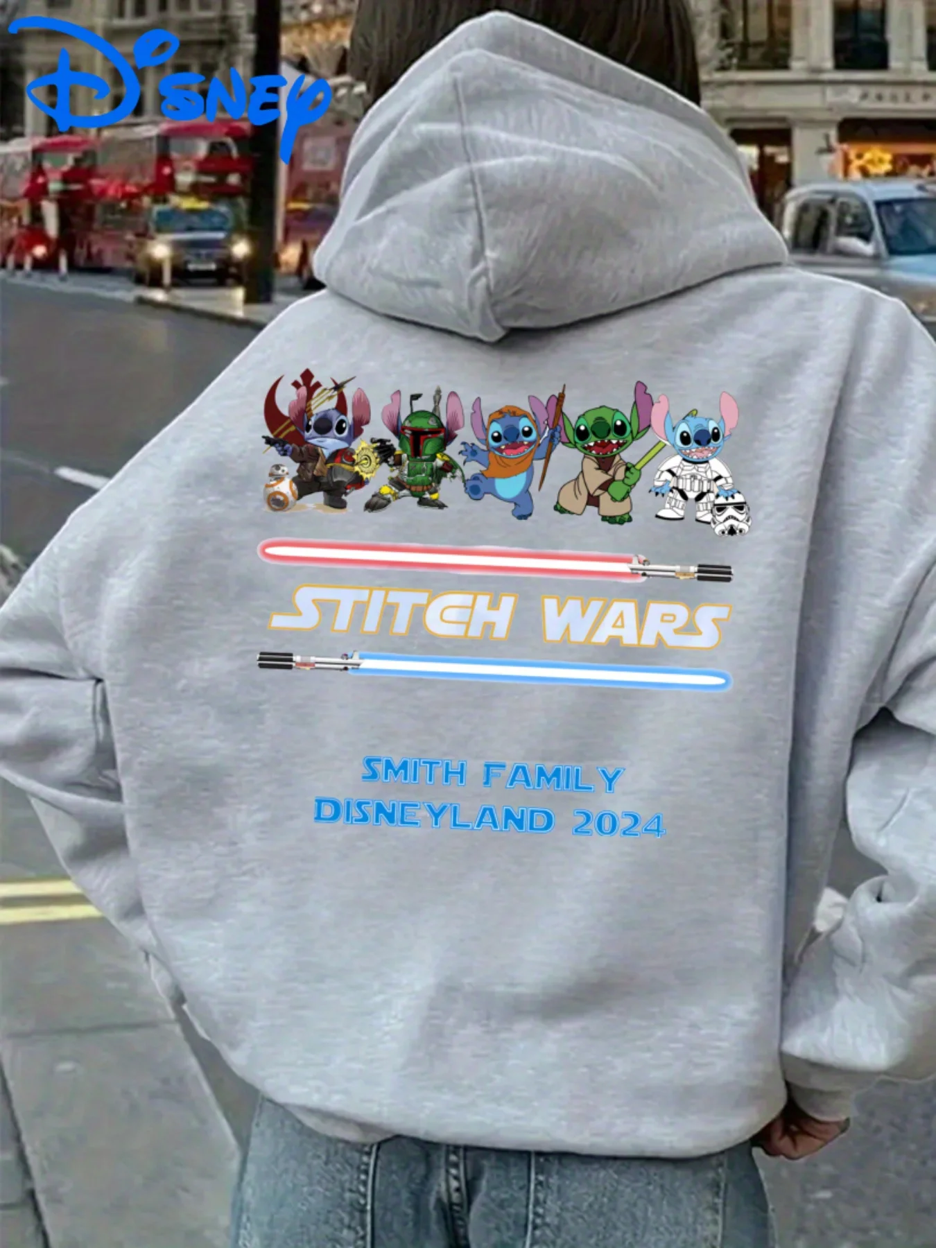 ديزني ستيتش وورز هوديي الظهر المطبوعة هوديي ملابس رياضية الرباط هود، آلة كان هوديس الرجال والنساء #2