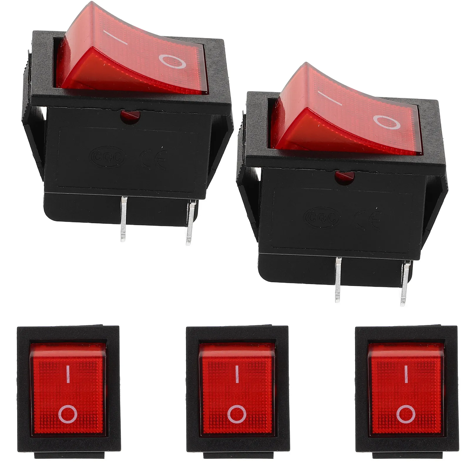 5Pcs Boat-Shaped High-Power Rocker Switch for Marine Boat Switch Panels Rv Generator on Off Power Control Automotive Toggle