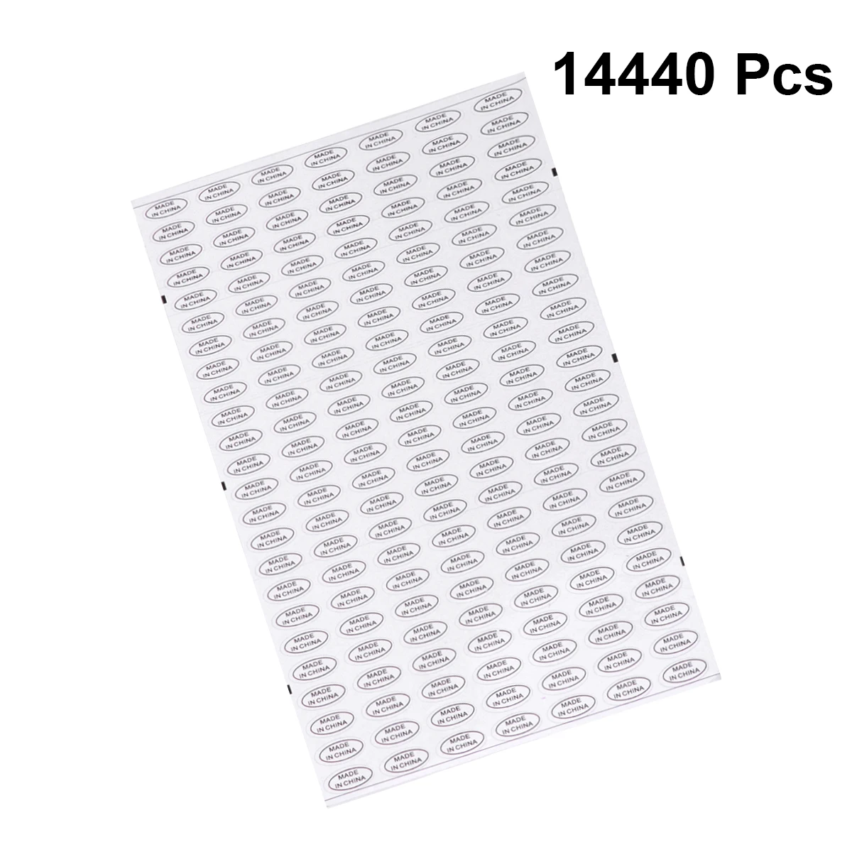 14440 pcs White Background Black Text Stickers Waterproof Self Adhesive Labels For Packaging Country Of Origin Marking File
