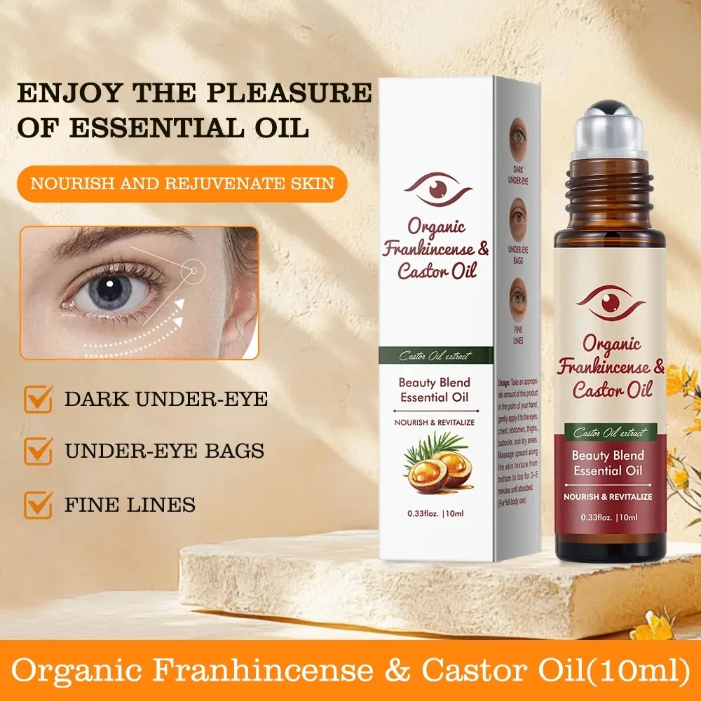 Castor Oil Eye Serum Anti-wrinkle Remove Dark Circles Eye Bags Anti-puffiness Lift Firm Moisturize Nourish Massage Eye Care 10ml