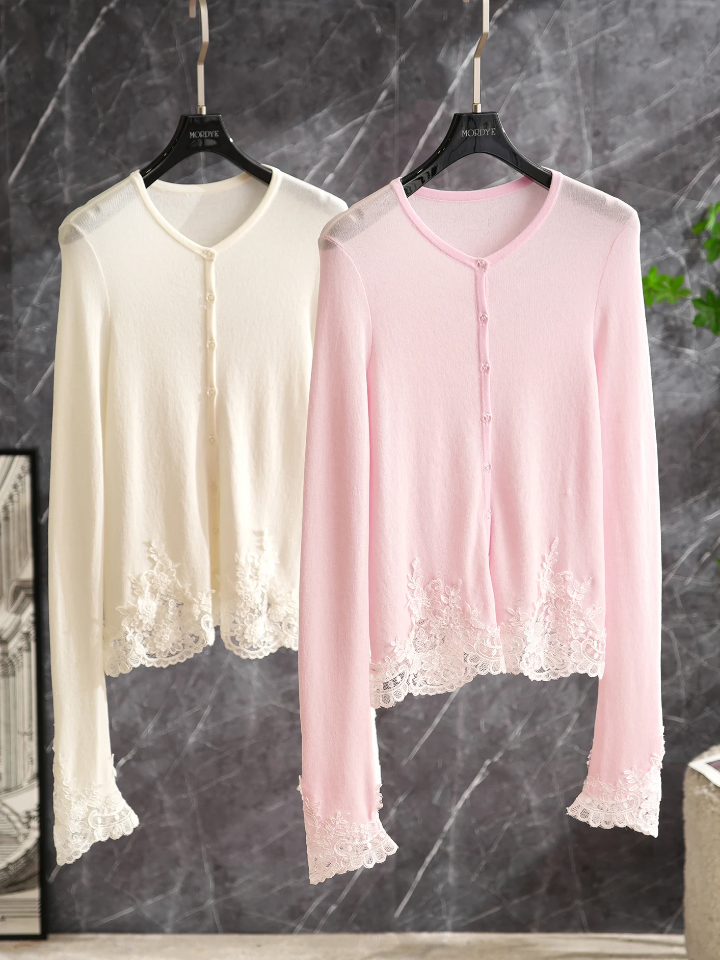 

Весенний кардиган из водорастворимого хлопка с кружевной вышивкой, тонкий вязаный, с открытым передом, женская модная трикотажная верхняя одежда