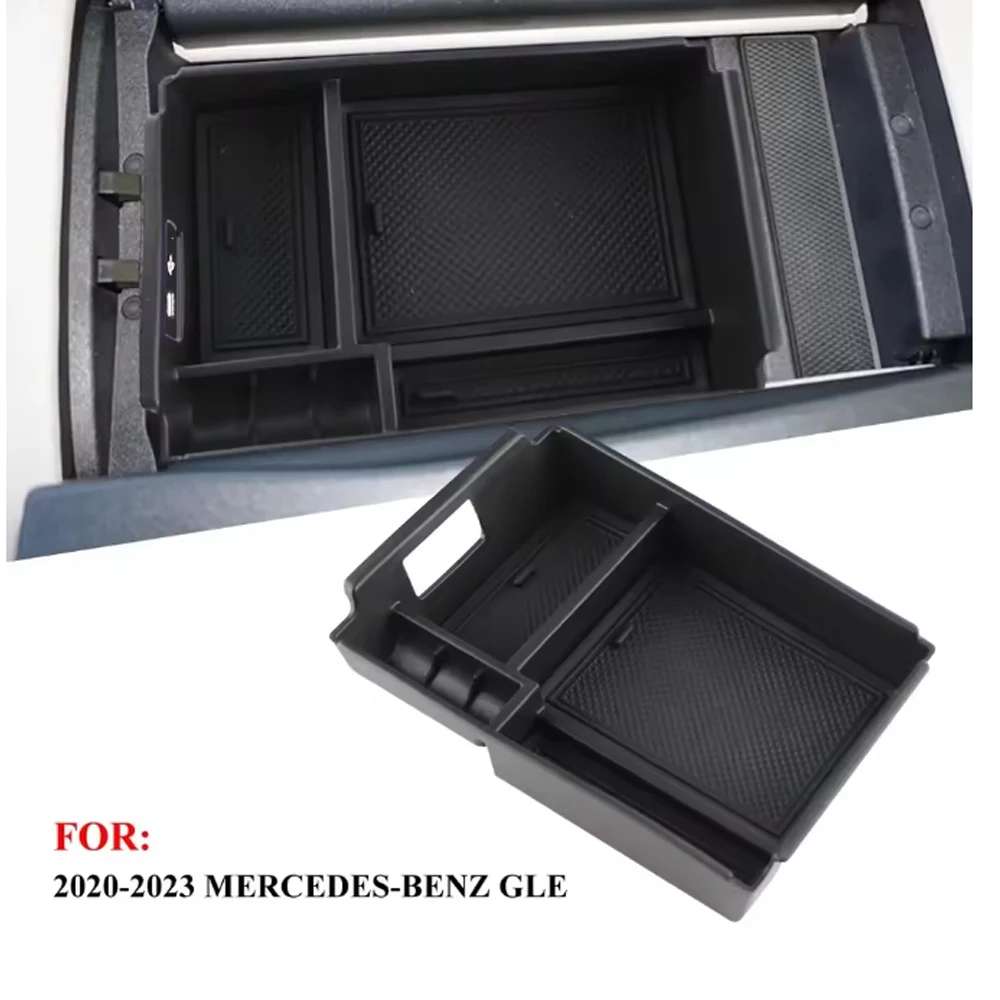 Für Mercedes Benz GLE-Klasse W167 V167 350 450 400d 2020-2024 Auto Mittelkonsole Armlehnen-Aufbewahrungsbox Auto-Zubehör – Detail 1