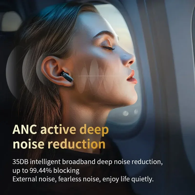 شاشة LCD تعمل باللمس TWS سماعة رأس لاسلكية BT5.4 الرد على المكالمات ANC ENC للحد من الضوضاء