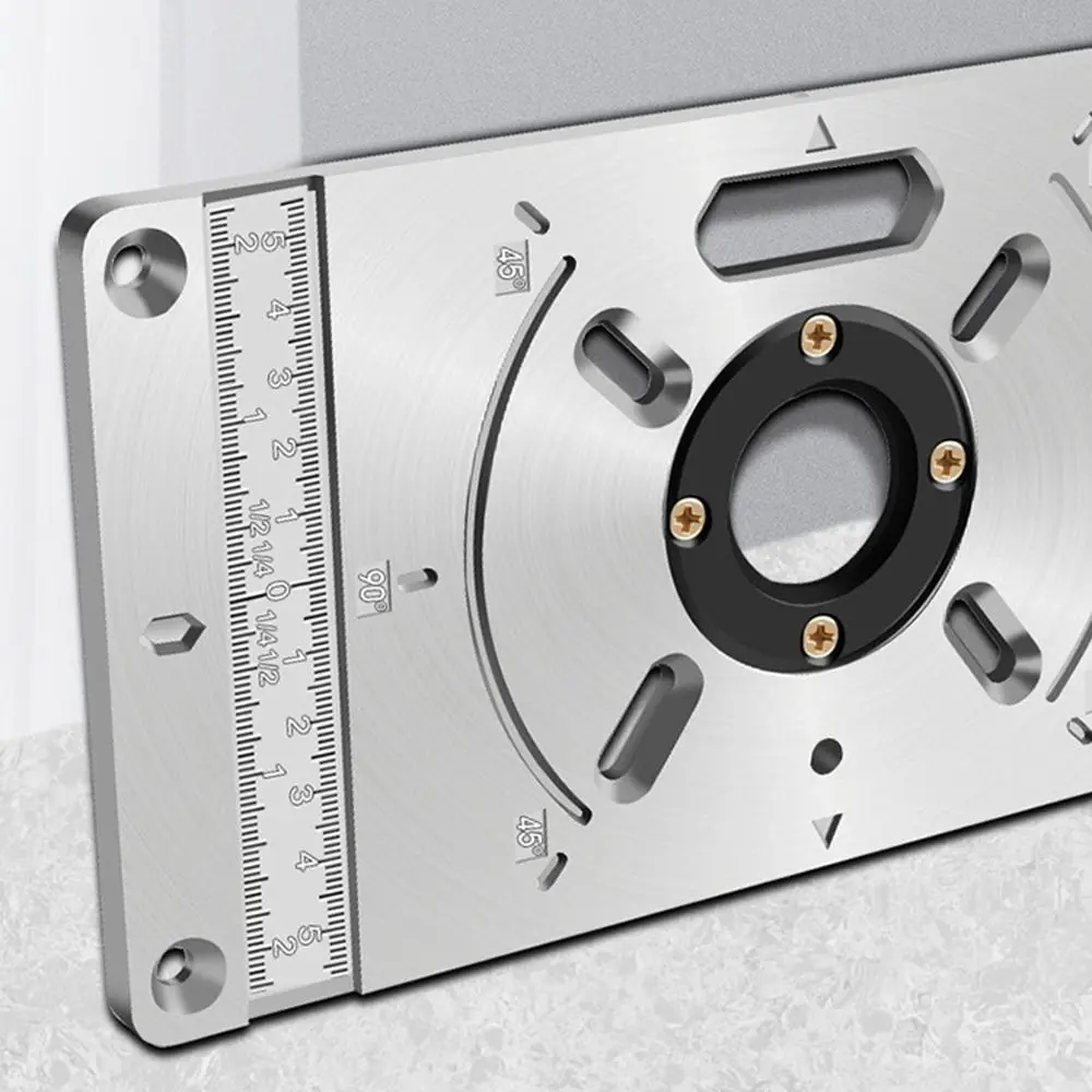 Imagem -04 - Router Table Insert Plate Gravura Flip Board Bancos de Madeira Fresa Tnversion Table Ferramenta de Madeira Portátil