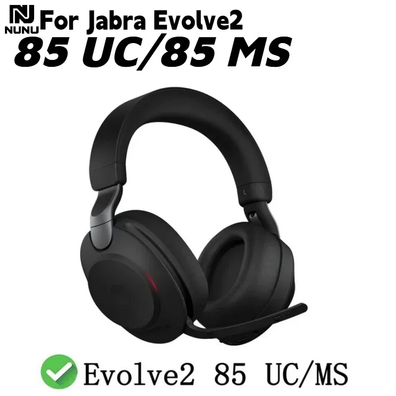 Coussinets d'oreille en mousse à mémoire de forme rose de remplacement avec boucle pour casques Jabra Evolve2 85 UC/Evolve 2 85 MS, pièces de réparation