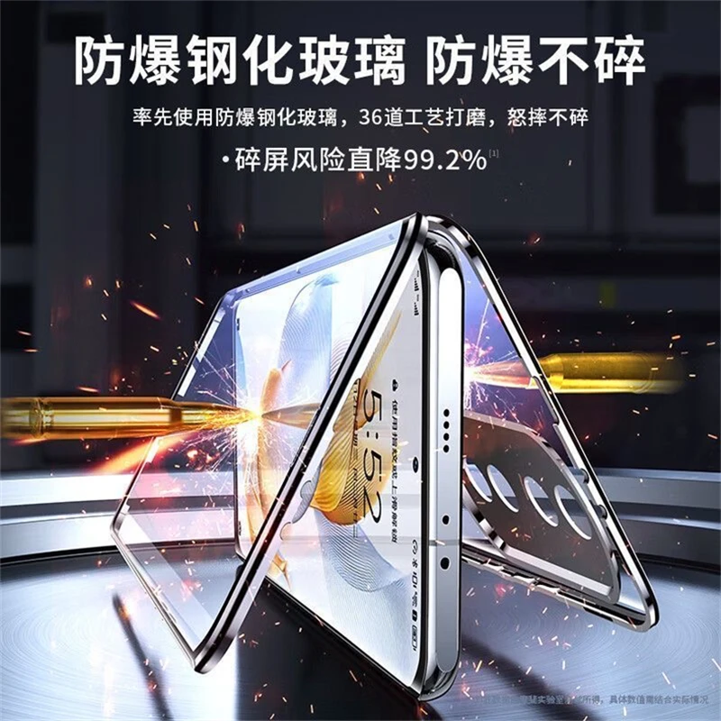 360 Full Case For Oneplus 13 12 12R 11 11R Ace 5 Pro ACE2 3 Pro Case Double Sided Magnetic Adsorption Metal Tempering Glass Capa
