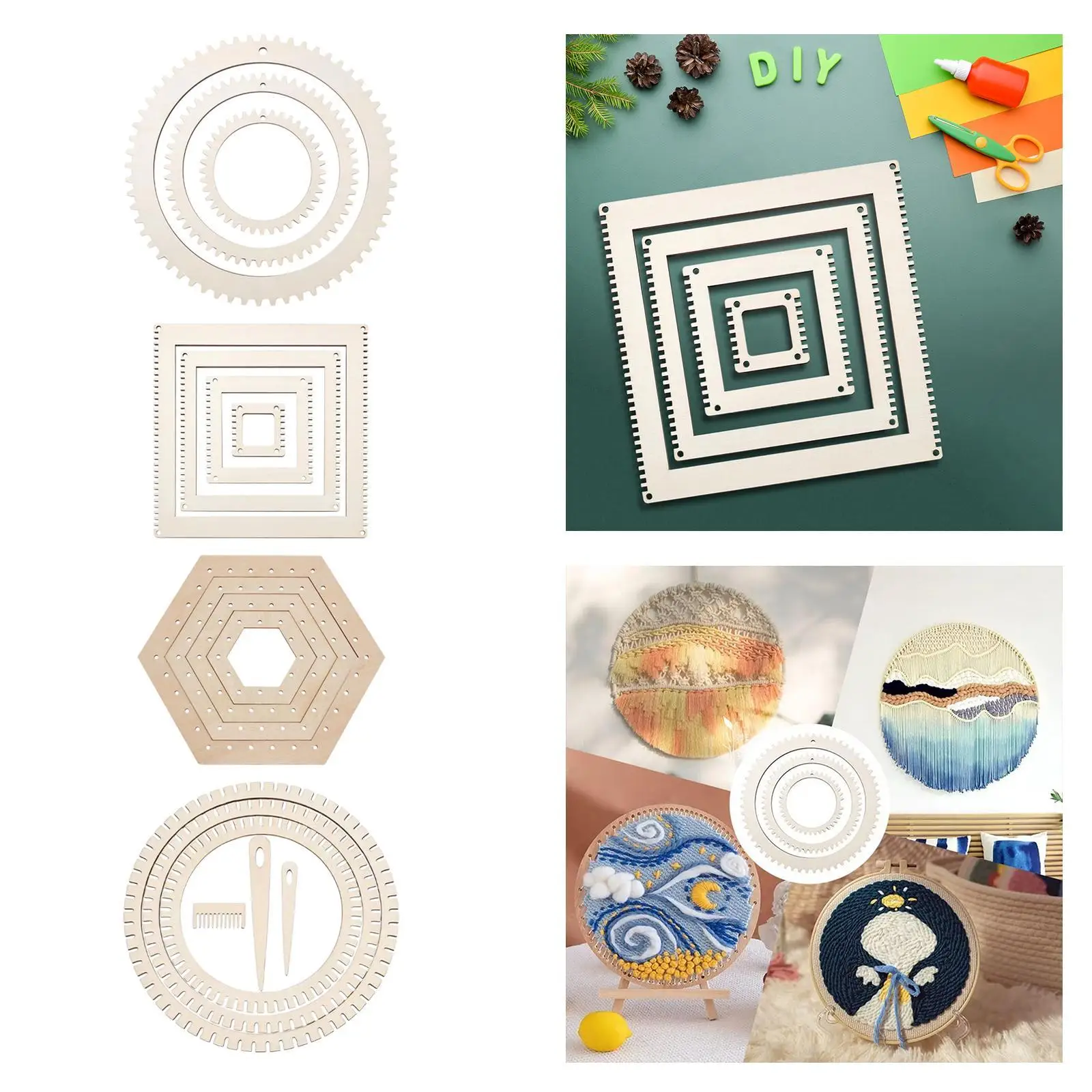 Hand Knitting Board Set DIY Weaving Art for Knitted Crafts Woven Tapestry