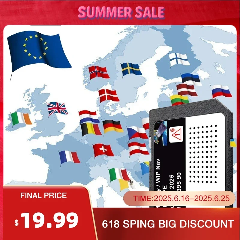 

2025 Navigation SD Card 16GB Upgrade EU Morocco 2025 Maps Sat Nav for Citroen DS3 C3/C4/C5/C8 Picasso C3/C4 Berlingo 2198739590