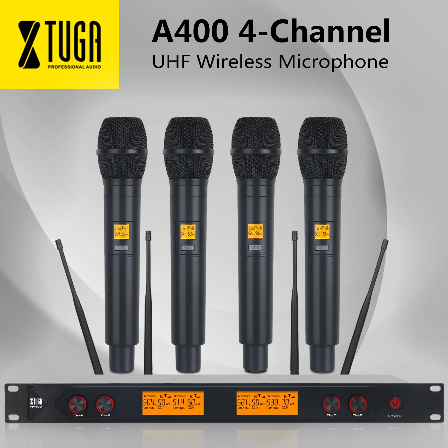 

XTUGA A400 UHF Professional Wireless Handheld Microphone High-Quality Portable For Church Stage Performance Speeche Teaching
