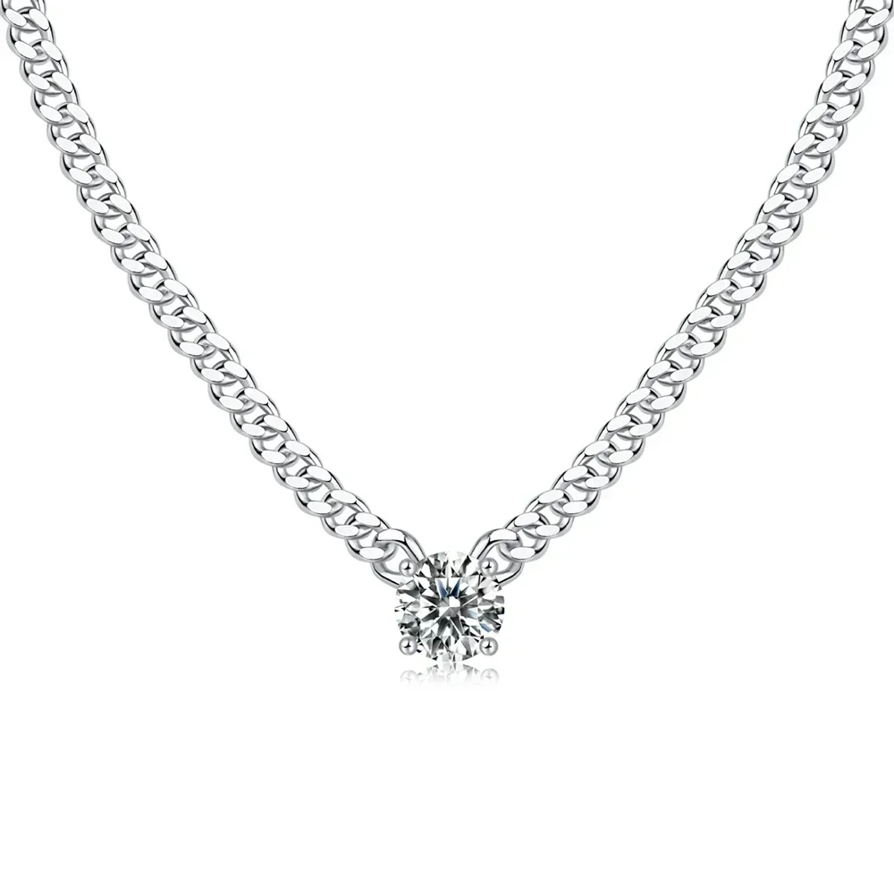 

LinkerLove 1/2/3ct Moissanite Pendant Necklace for Women/Men S925 Sterling Silver Diamond Cuban Necklace Hip Hop Trendy Jewelry