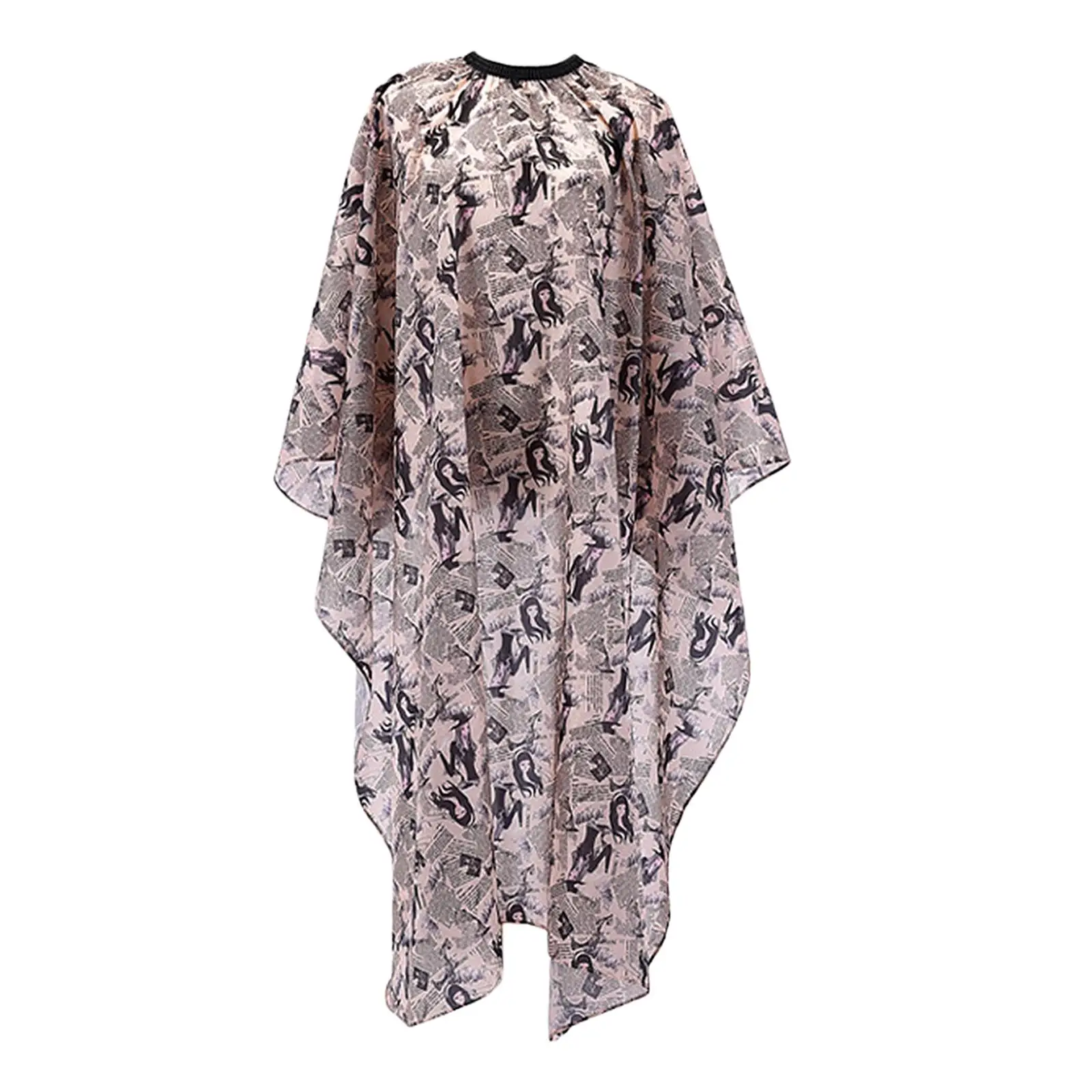 Professional Retro Printed Hairdressing Polyester Cape with Closure Snap