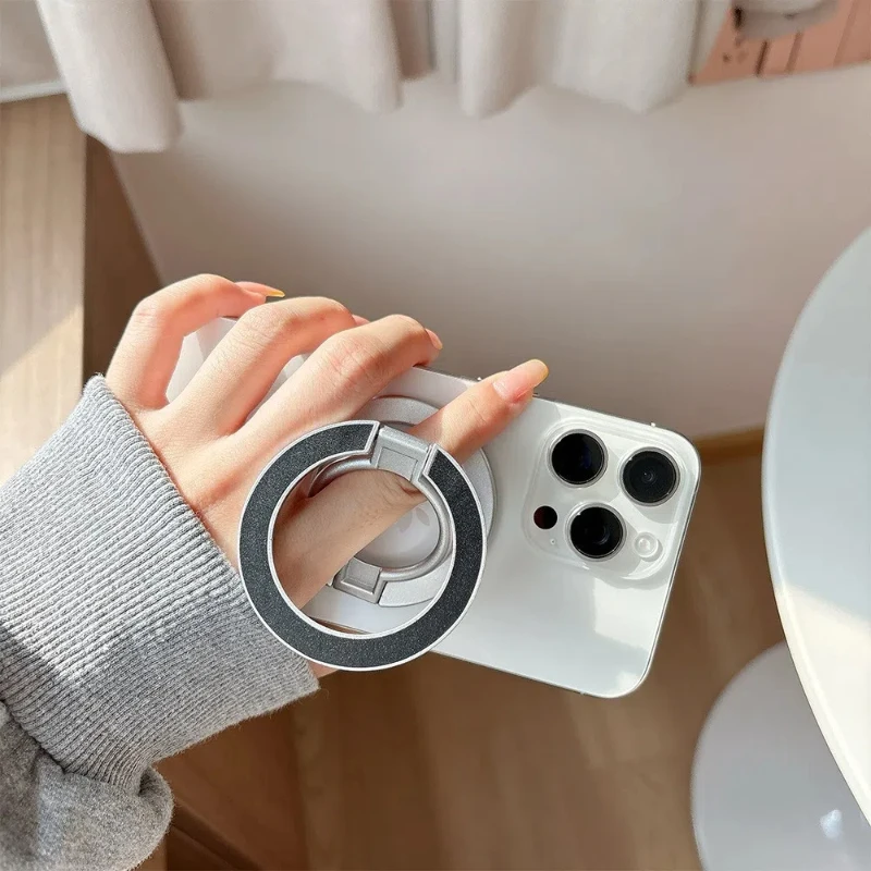 

Portable Double-sided Magsafe Magnetic Ring Holders for Outdoor Live Streaming Exercise and Multifunctional Mobile Phone Holders