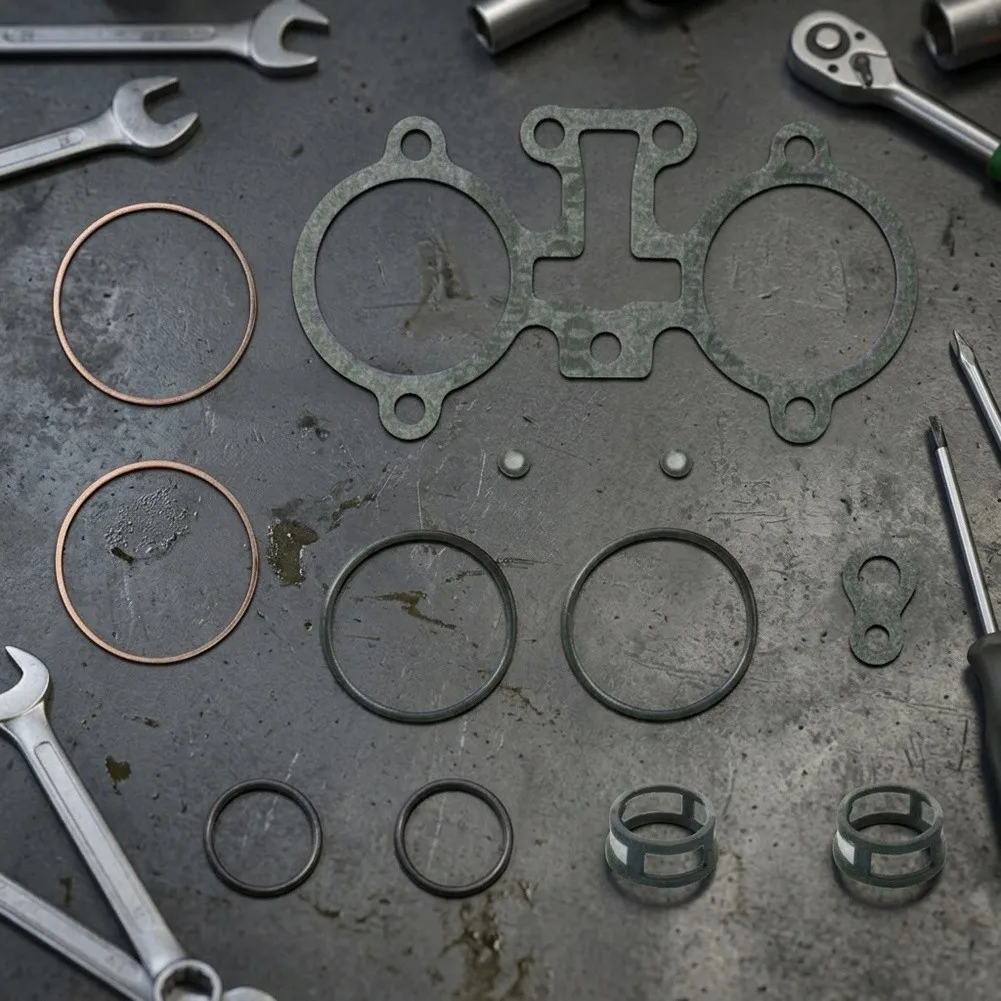 1 Set Throttle Body Repair Rebuild Kit With Twin Injector Pod Gasket Seals For TBI System 17078273 5235048 Auto Parts