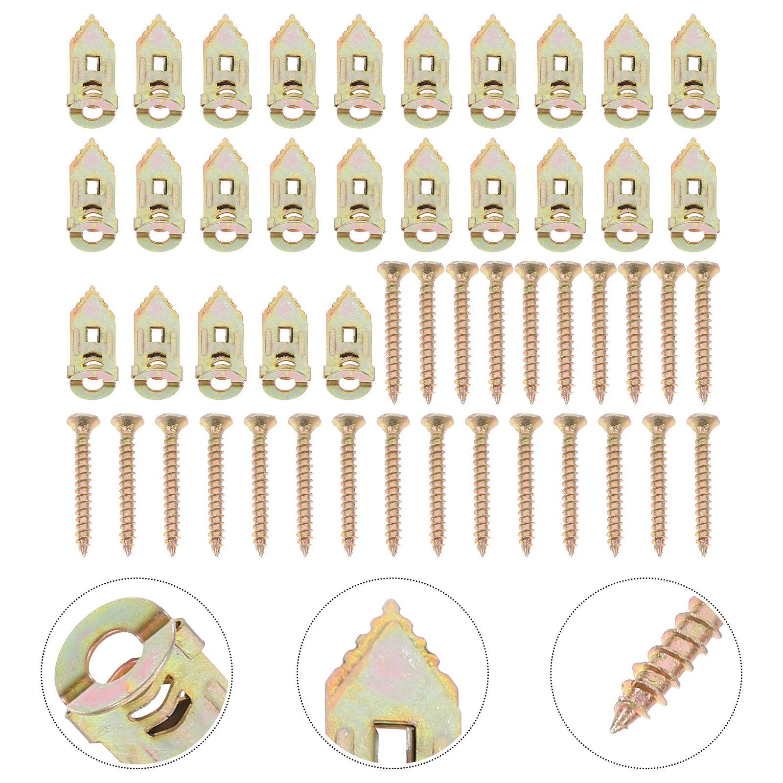 50 قطعة مسامير التوسع المعدنية الذاتي الحفر جدار مرساة جوفاء جدار التنصت المسمار وقت طويل استخدام دريوال مرساة توسيع مسامير