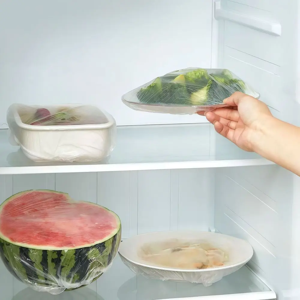 Stretchable Disposable Food Covers Elastic Wrap Kitchen Fresh Keeping Film Leakproof Seal Bowls Plates Tool Kit