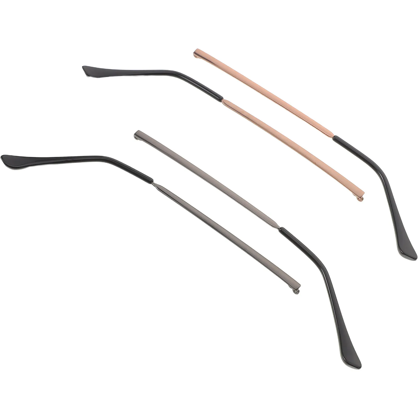 2Pair Eyeglass Replacement Temples Metal Arms Legs Lightweight Comfortable Glasses Frame Replacement Universal Temple Tips