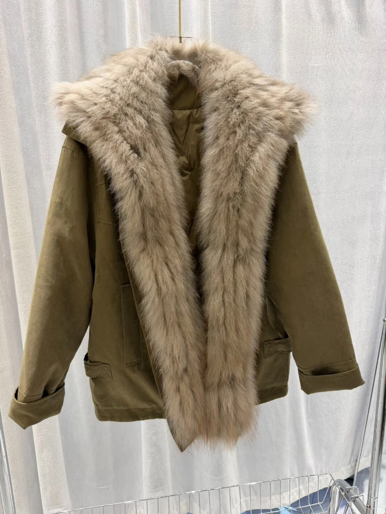 Puffer Jacket Women's Short Winter Parka Fur Collar Loose Fit Zip Button Closure Side Pockets Warm Multi Colors for Cold Wear