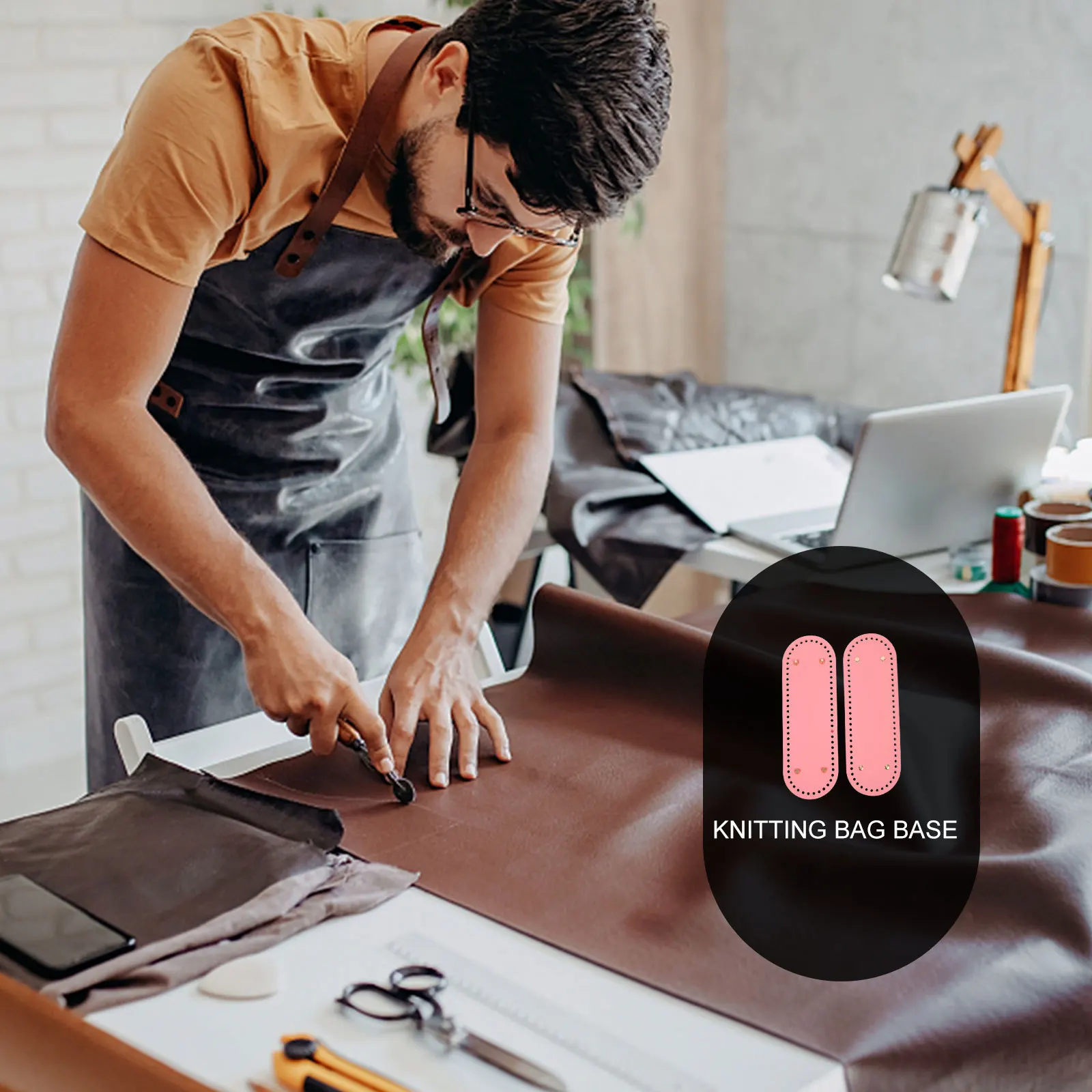 Bolsa de ganchillo DIY, Base de PU oblonga, bolso de punto en blanco, almohadilla moldeadora inferior para tejer suministros artesanales, 2 uds.