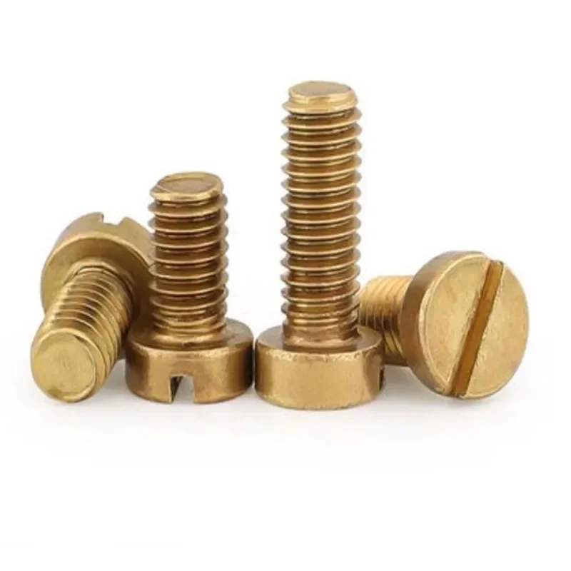 Tornillo de cabeza de queso ranurado de latón DIN84 Tornillo de latón GB65 M2 M2.5 M3 M4 M5 M6 M M1 M1.2 M1.4 M1.6 M2 M2.5 M3 M4 M5 M6 M8
