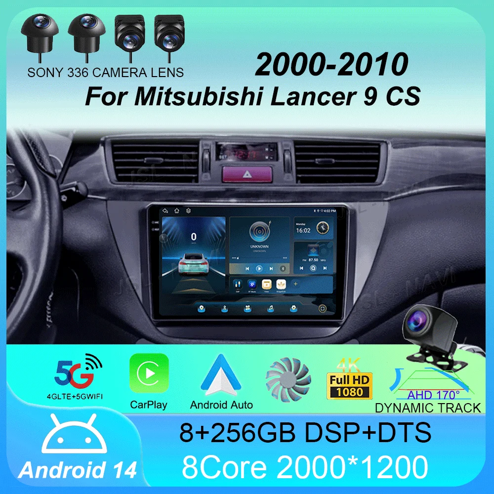 

Автомобильный радиоприемник Android 14 Carplay для Mitsubishi Lancer 9 CS 2000 2001--2011, навигация, GPS, мультимедийный плеер, Wi-Fi + 4G, стерео видео BT