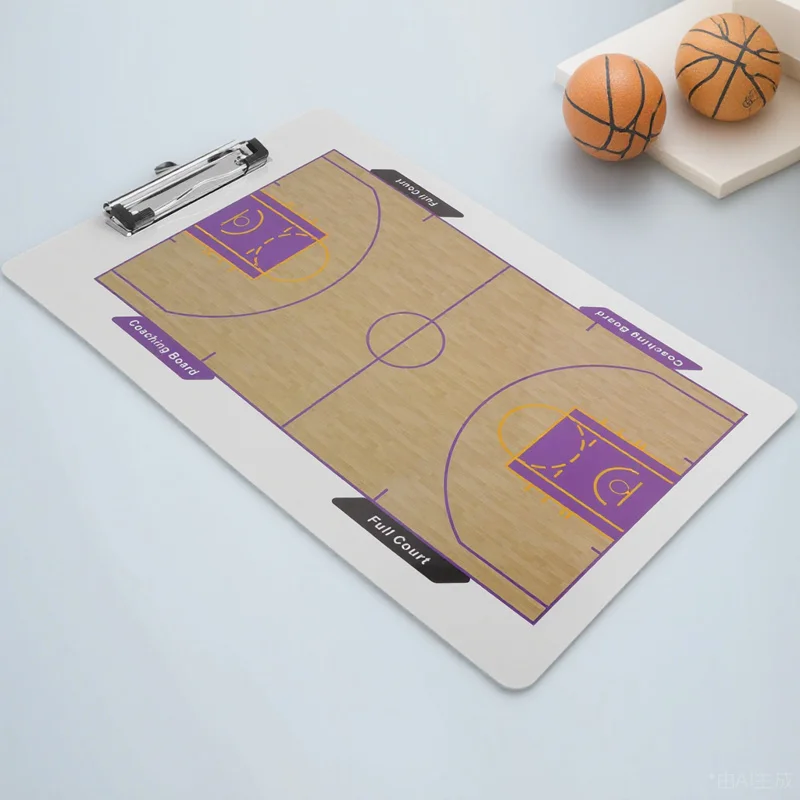 1Set Papan Pelatihan Bola Basket 2 Sisi Papan Tulis Dapat Dihapus Aksesori Pelatihan Pemain Aksesori Bola Basket