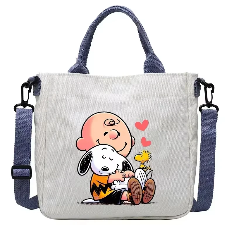 New Snoopy Handbag Cartoon Children's Shoulder Bag Boys Girls Tote Bag Child Canvas Handbags Anime Crossbody Bag Kids Gifts