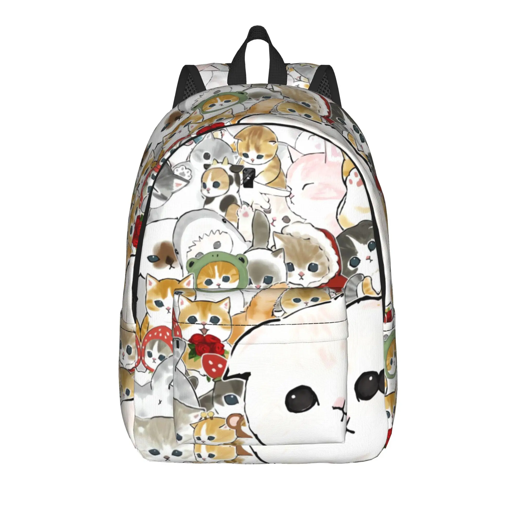 Cat M-mofusands Backpack Boy  Soft Backpacks Polyester Kawaii School Bags University Designer Rucksack