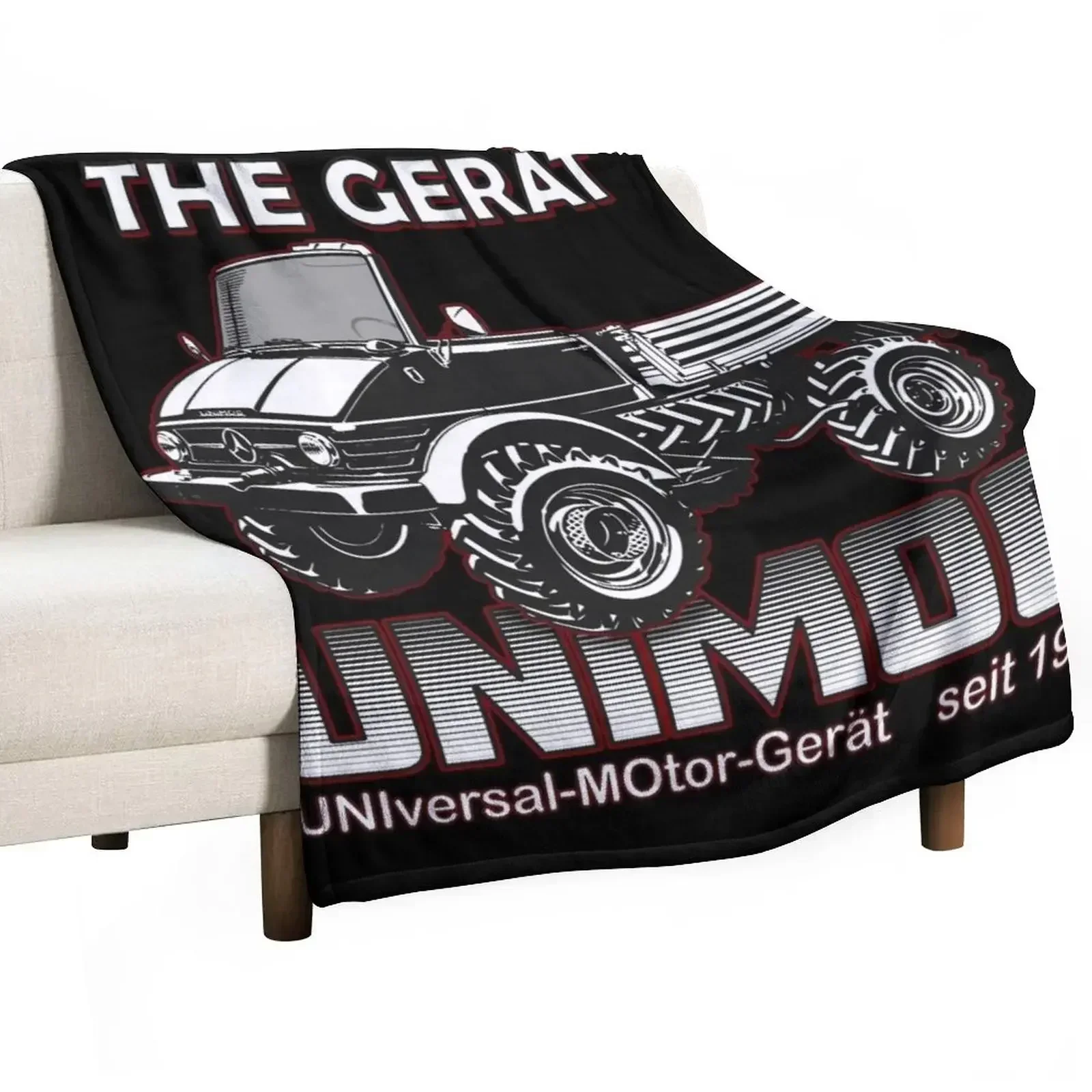 

THE GREAT UNIMOG (UNIversal-MOtor-Gert) - on black Throw Blanket Heavy wednesday Blankets