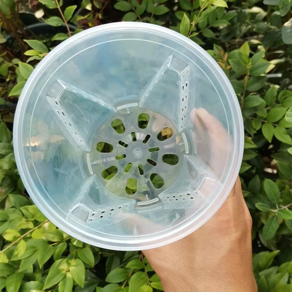 Clear Plastic Orchid Pots With Holes Transparent Flower Pot Succulents Plant