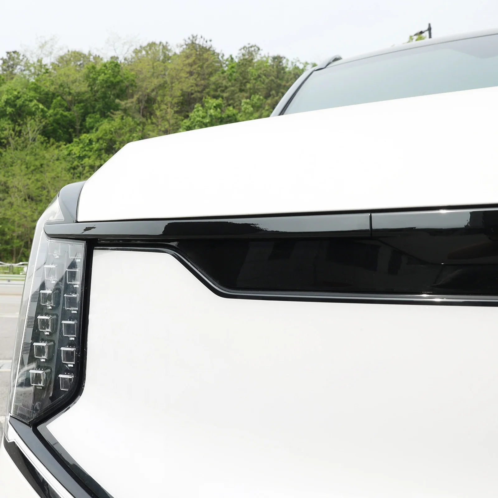 المصد الأمامي للسيارة العلوي السفلي الأوسط شبكة ، غطاء الشريط الزخرفية ، القوالب التصميم الخارجي لكيا EV9 LHD RHD ، 4 قطعة #2