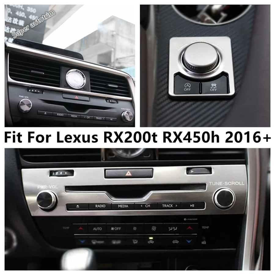 

Central Control AC Air Conditioning Panel Multimedia Knob Button Cover Trim Accessories Interior For Lexus RX RX450h 2016 - 2021