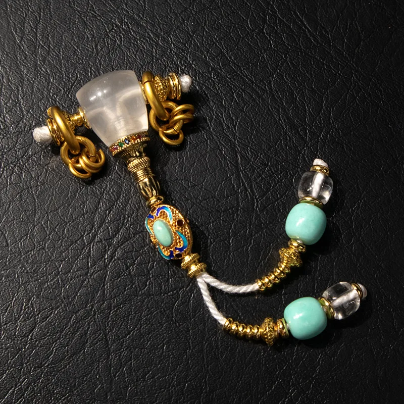 Natural Clear Quartz Three Way Connector with Magnesite Kit for DIY Bead Weaving Buddhist Mala Disciple Beads Fine Craft Ultra view 4