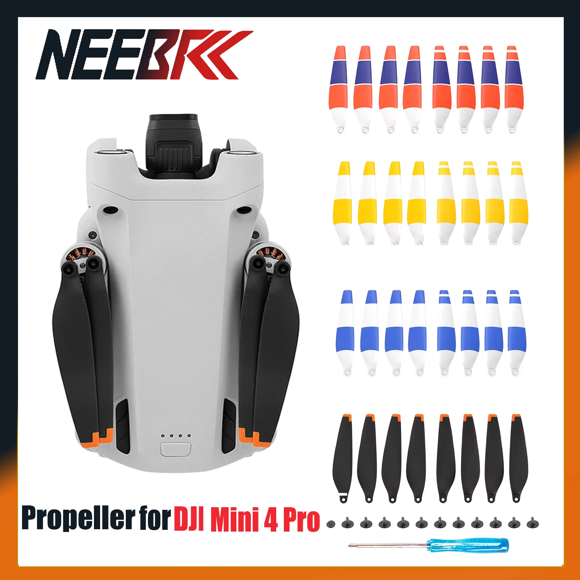 

8 шт. 6030F сменные пропеллеры с низким уровнем шума, запасные части для вентиляторов с крыльями, подходят для RC Racing Drone DJI Mini 4 Pro, аксессуары