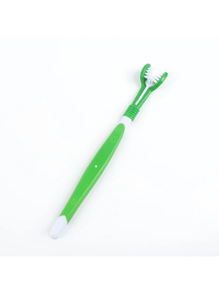 Brosse à dents en plastique pour animaux de compagnie, 3 faces, pour chien, élimine la mauvaise haleine, nettoyage du tartre, bouche, soins dentaires pour animaux de compagnie, nettoyage de la bouche