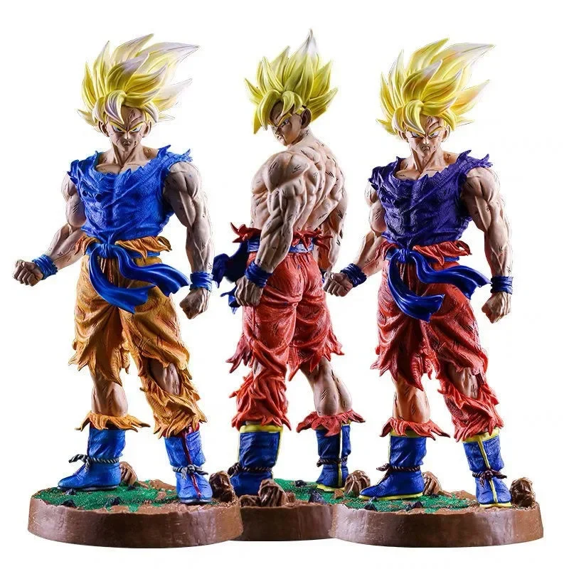 

Dragon Ball Z Goku Anime Figures Super Saiyan Figure Plus Base Gk Statue Figurine 45cm Pvc Decoration Model Doll Toys Gift