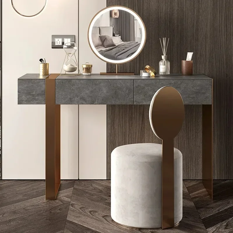 

Nordic Light Luxury Dressing Table Small Family Dressing Table Storage Cabinet Integrated Rock Plate Penteadeira Furnitures