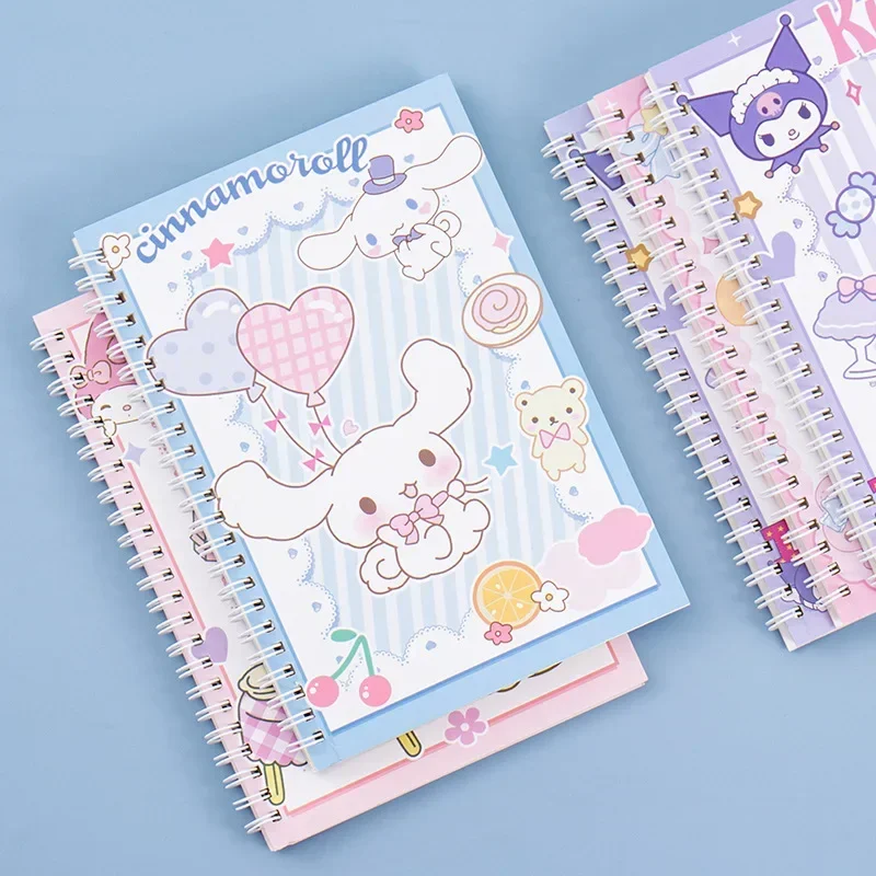 Sanrios Notebooks Cinnamonroll Kuromi My Melody Anime Notepads Kawaii Cartoon Weekly Planner Writing Paper Girls Birthday Gift