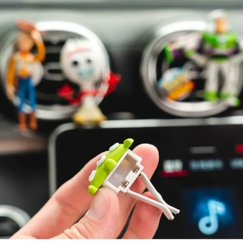 

New 4Pcs Toy Story Buzz cute Lightyear Interior Decoration Automobile Air Conditioning Outlet Decoration Pendant Toys Figures