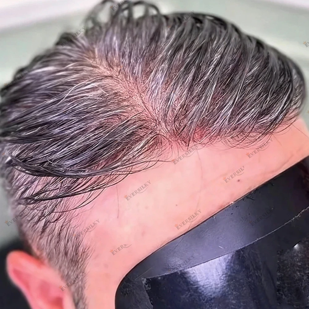 

1b65 565 # Самый тонкий (0,02 мм) мужской парик из натуральных волос с имитацией линии роста волос, невидимый, серый, серебристый, черный, коричневый, для мужчин