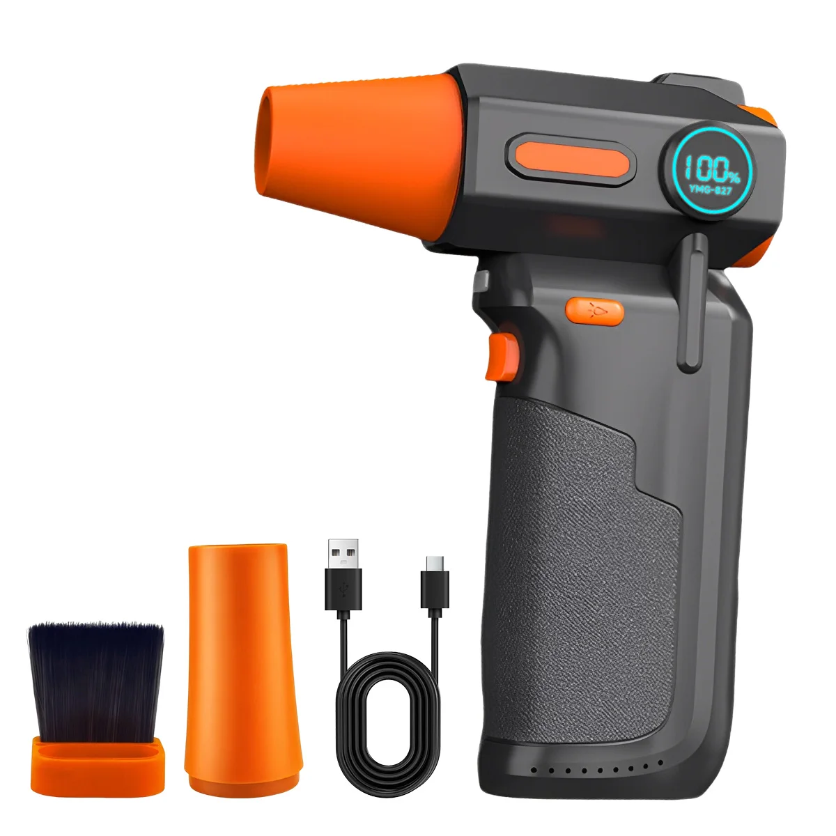 

Новинка 2025 года, перезаряжаемая электрическая воздушная тряпка, турбореактивный вентилятор, 3-скоростная регулируемая мощная вентилятор для чистки автомобиля и клавиатуры