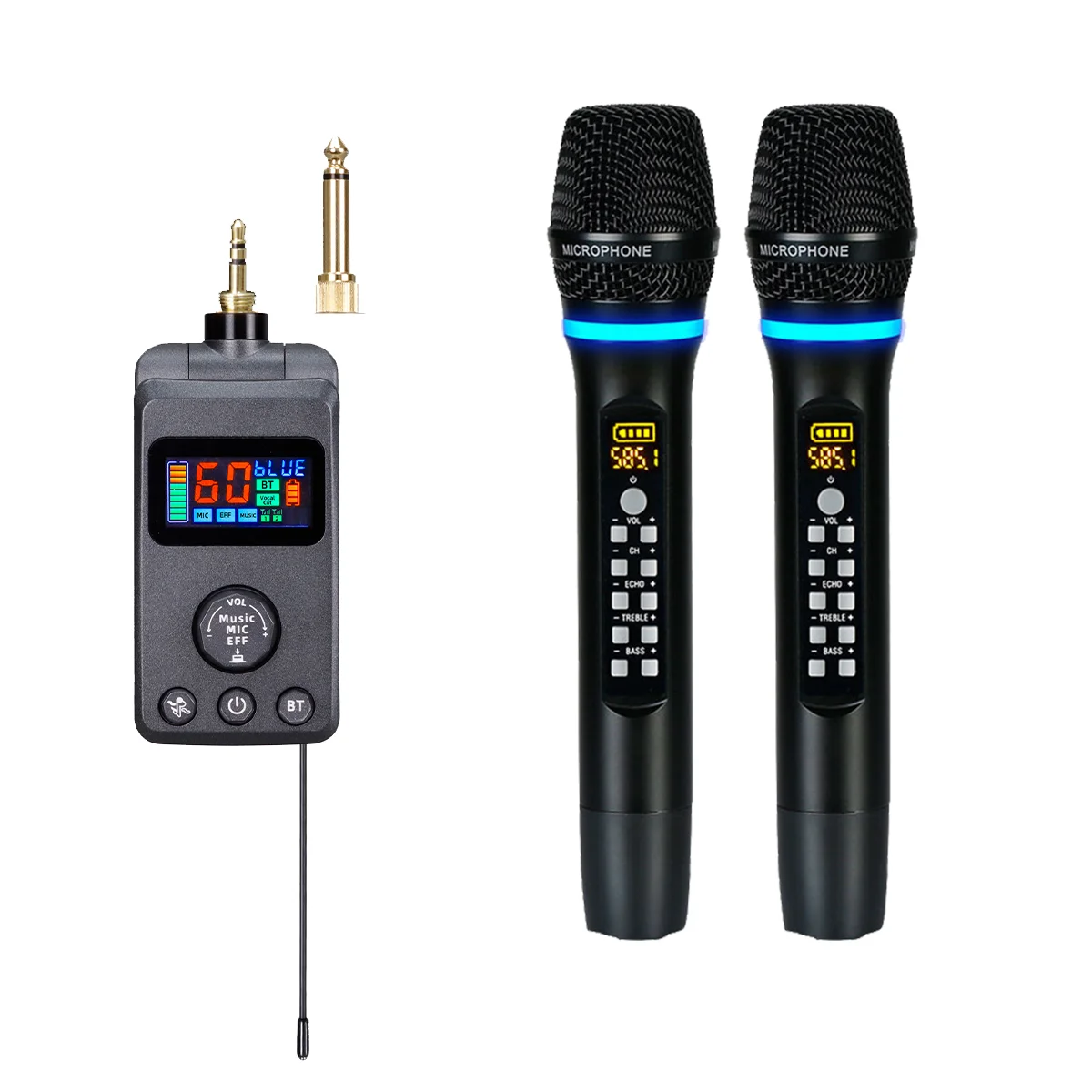 

Wireless Professional Plug-play Wireless Pro Dual Microphone Noise DSP Ultra-high Frequency Microphone