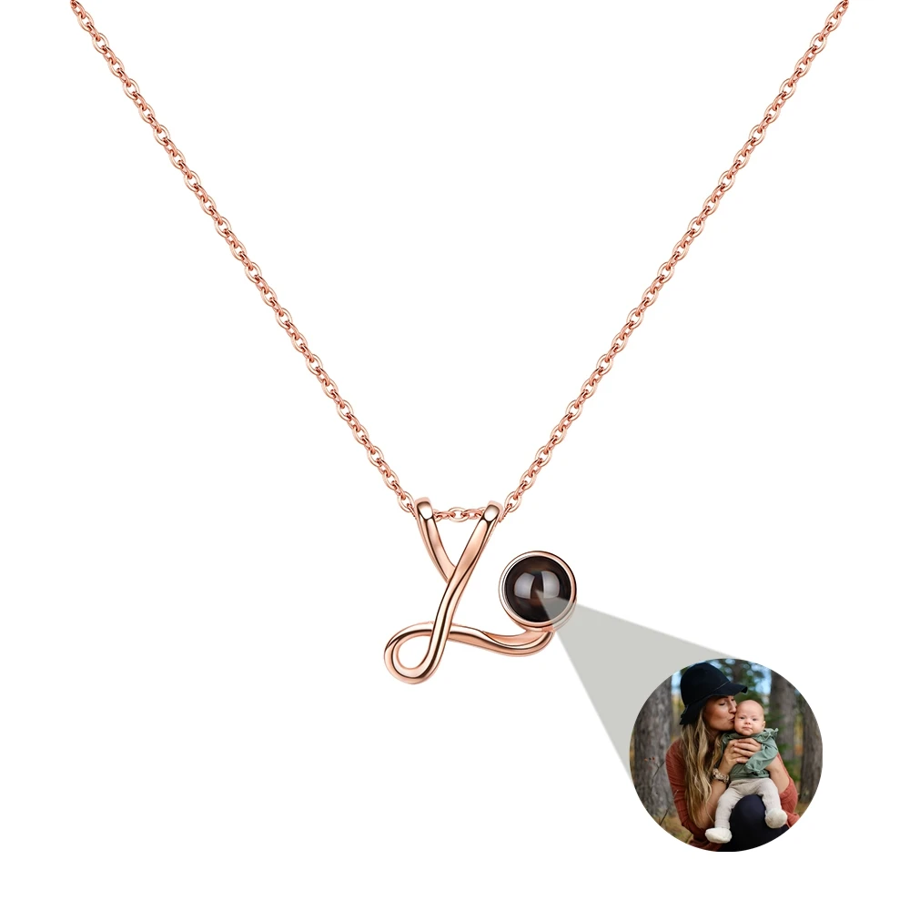 

Геометрический кулон/камера, ожерелье с фотографией на заказ для женщин, персонализированная проекционная фотография, серебряная цепочка 925, ювелирные изделия на день рождения