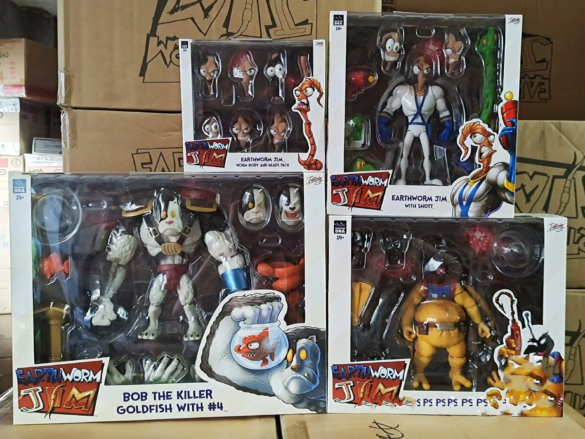 PDNA-Modèle de figurine d'action Earthworm Jim, corps de ver, Bob Psy-Crow, The Killer, Gold Fish Snot Anime Figures, Butter Toy, Collection Gift